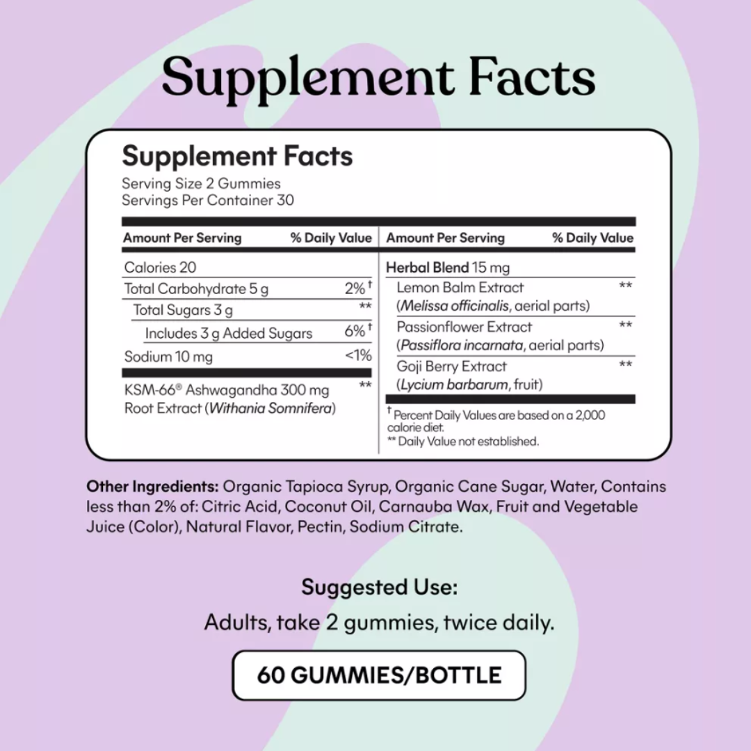 LEMME CHILL DE-STRESS ASHWAGANDHA VEGAN GUMMIES
